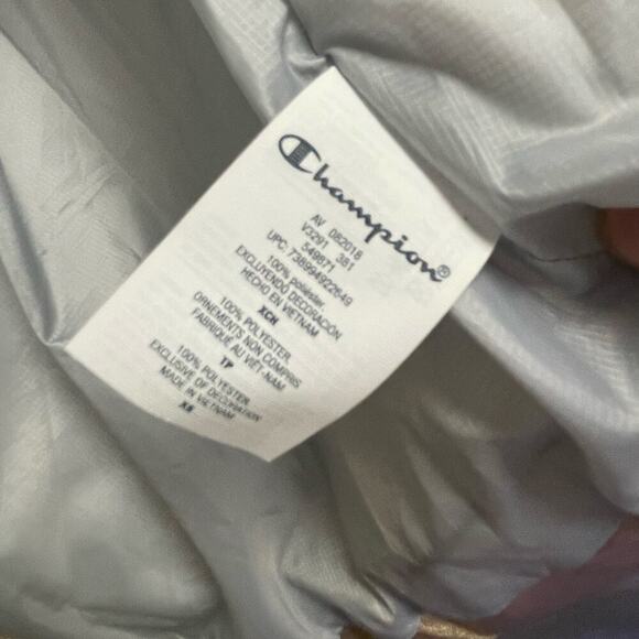 Champion Dream Big Metallic Gold NASA Puffer Jacket Puffy Coat XS Rare Mens - Picture 8 of 10